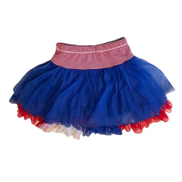 Fiona Michelle Girls 5/6 Patriotic Tutu Skirt Stars Red White Blue 4th of July - Picture 9 of 9